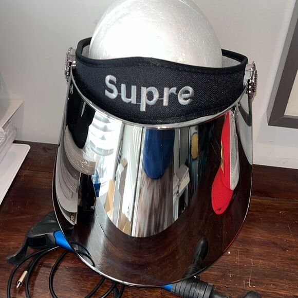 Supre Black Sports Golf Sun Visor w/Reflective Shield-Sunshield Solar scratch